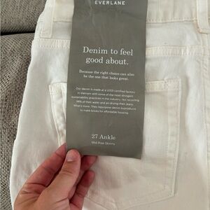 Everlane Women's Cream Ankle Jeans